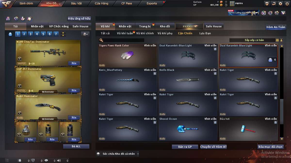 shop acc cf uy tin gia re